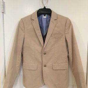 Older Boys Crewcuts J.Crew Factory Tan (Sandy Dune) Suit Coat Blazer Size 12